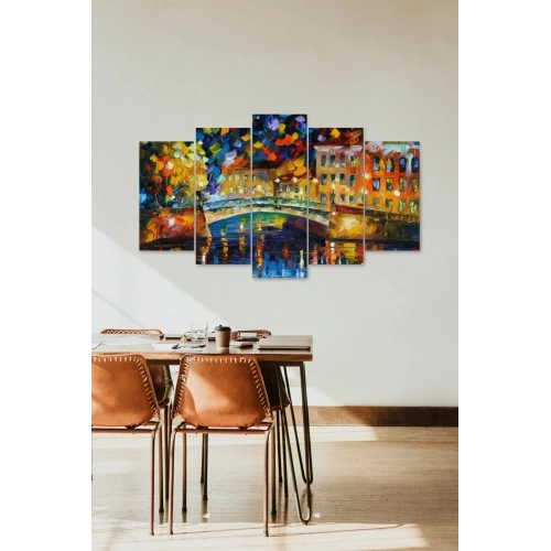 Sonbahar Manzarası 5 Parçalı Mdf Tablo 60 x 100