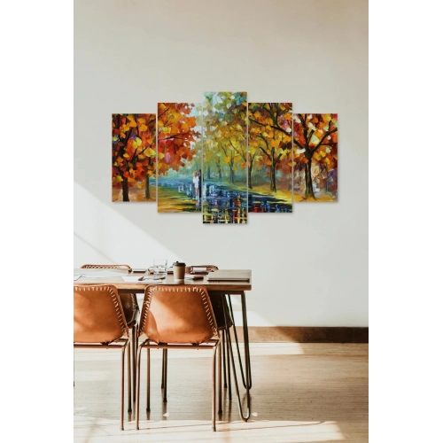 Sonbahar Yağmur 5 Parçalı Mdf Tablo 60 x 100