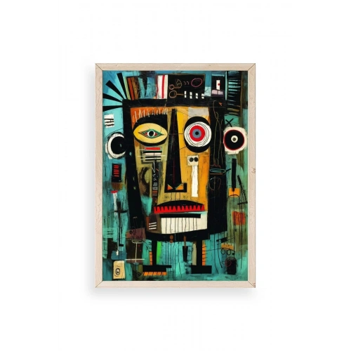 Soyut Ahşap Çerçeveli Tablo 17 x 23