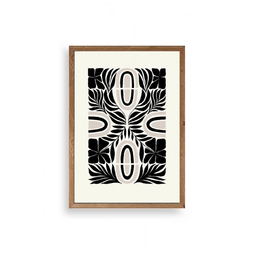 Soyut Ahşap Çerçeveli Tablo 17 x 23