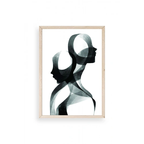 Soyut Ahşap Çerçeveli Tablo 17 x 23