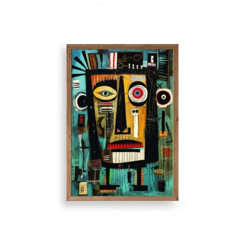 Soyut Ahşap Çerçeveli Tablo 17 x 23