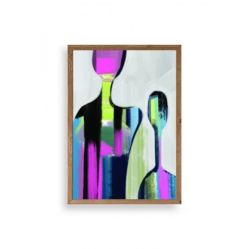 Soyut Ahşap Çerçeveli Tablo 17 x 23