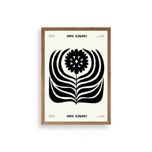 Soyut Ahşap Çerçeveli Tablo 17 x 23