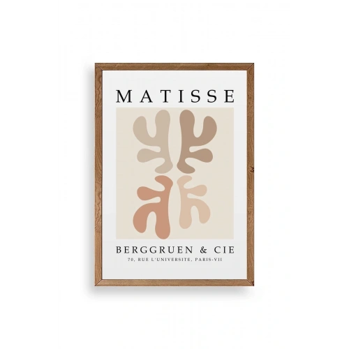 Soyut Ahşap Çerçeveli Tablo 17 x 23