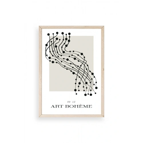 Soyut Ahşap Çerçeveli Tablo 17 x 23