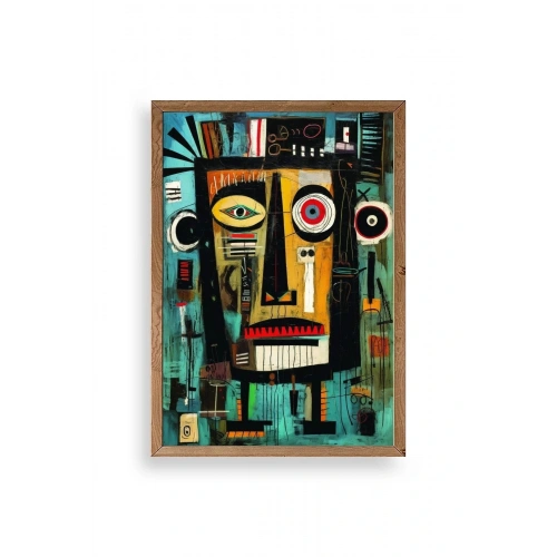 Soyut Ahşap Çerçeveli Tablo 17 x 23