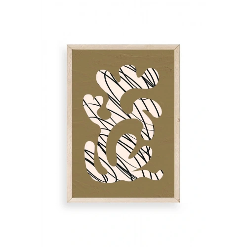 Soyut Ahşap Çerçeveli Tablo 17 x 23