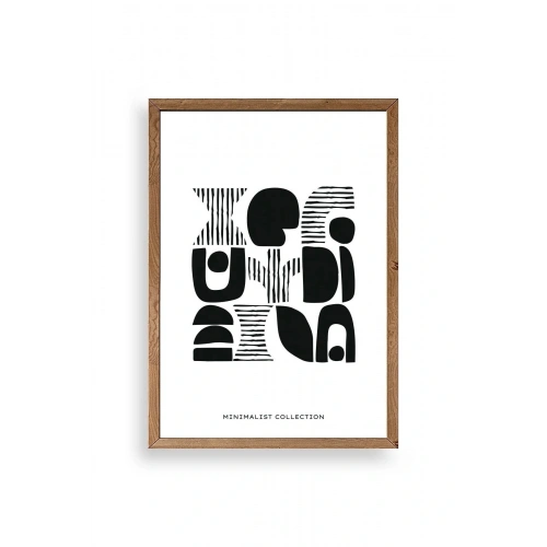 Soyut Ahşap Çerçeveli Tablo 17 x 23