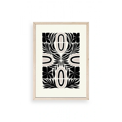 Soyut Ahşap Çerçeveli Tablo 17 x 23