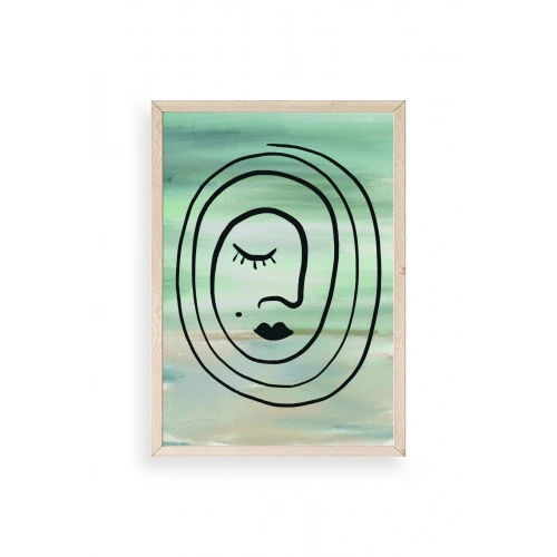 Soyut Ahşap Çerçeveli Tablo 17 x 23