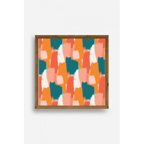Soyut Ahşap Çerçeveli Tablo 23 x 23