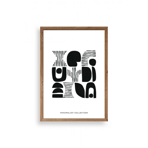 Soyut Ahşap Çerçeveli Tablo 23 x 30