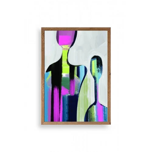 Soyut Ahşap Çerçeveli Tablo 23 x 30