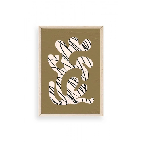 Soyut Ahşap Çerçeveli Tablo 23 x 30