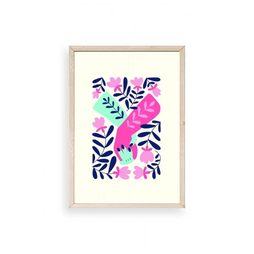 Soyut Ahşap Çerçeveli Tablo 23 x 30