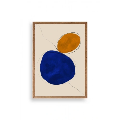 Soyut Ahşap Çerçeveli Tablo 23 x 30