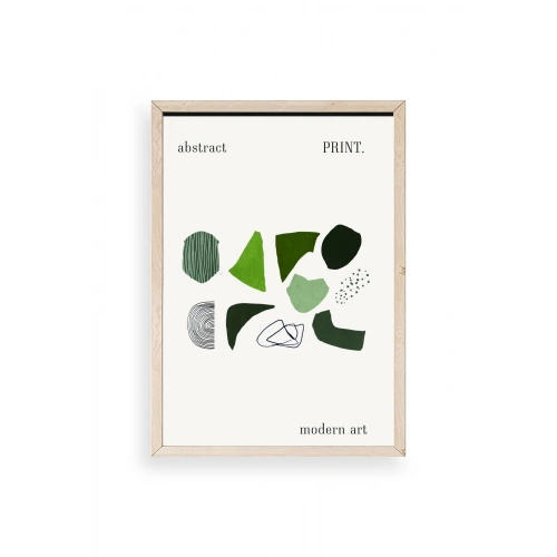 Soyut Ahşap Çerçeveli Tablo 23 x 30