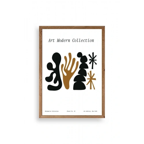 Soyut Ahşap Çerçeveli Tablo 23 x 30