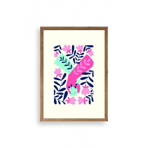 Soyut Ahşap Çerçeveli Tablo 23 x 30