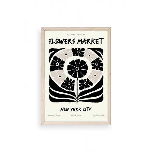 Soyut Ahşap Çerçeveli Tablo 23 x 30