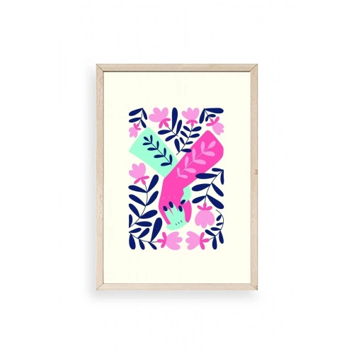 Soyut Ahşap Çerçeveli Tablo 23 x 30