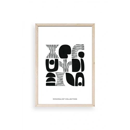 Soyut Ahşap Çerçeveli Tablo 23 x 30