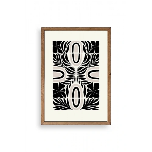 Soyut Ahşap Çerçeveli Tablo 23 x 30