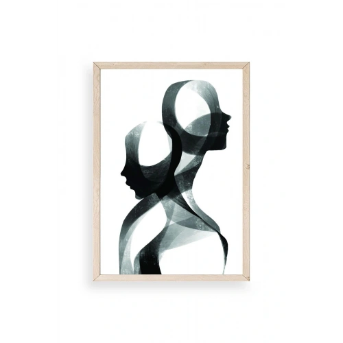 Soyut Ahşap Çerçeveli Tablo 23 x 30