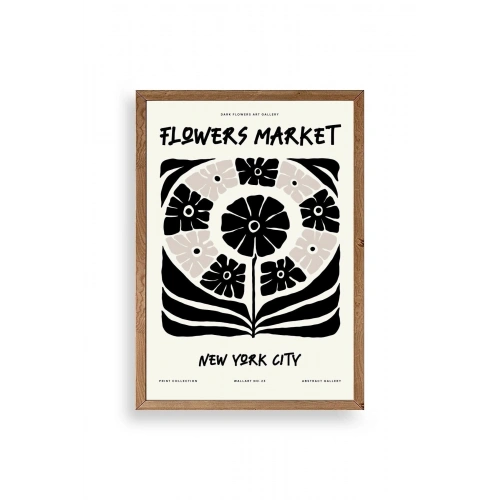 Soyut Ahşap Çerçeveli Tablo 30 x 42