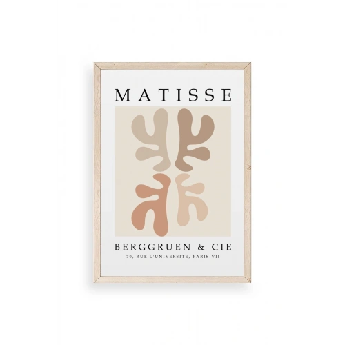 Soyut Ahşap Çerçeveli Tablo 30 x 42