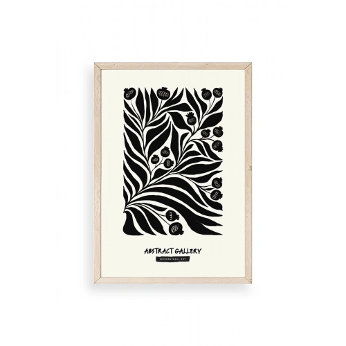 Soyut Ahşap Çerçeveli Tablo 30 x 42