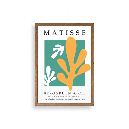 Soyut Ahşap Çerçeveli Tablo 30 x 42