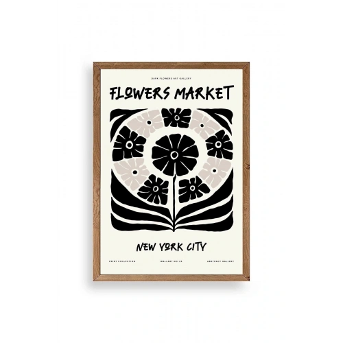 Soyut Ahşap Çerçeveli Tablo 30 x 42