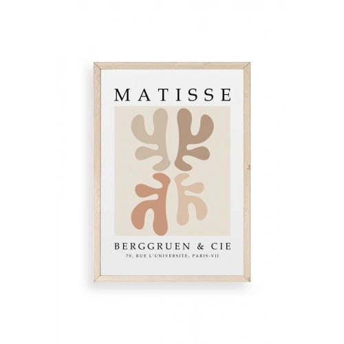 Soyut Ahşap Çerçeveli Tablo 30 x 42