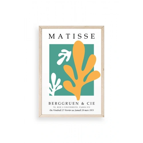 Soyut Ahşap Çerçeveli Tablo 30 x 42