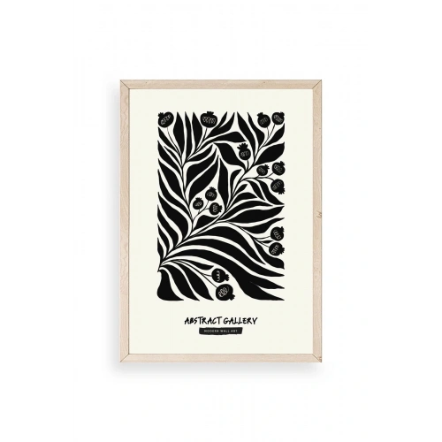 Soyut Ahşap Çerçeveli Tablo 30 x 42