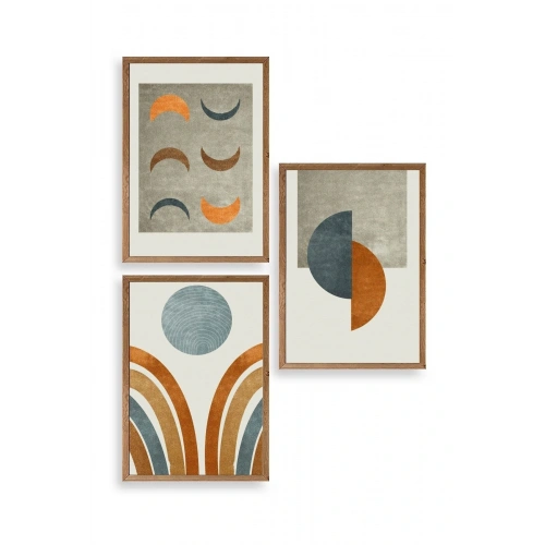 Soyut Ahşap Çerçeveli Tablo 30 x 42