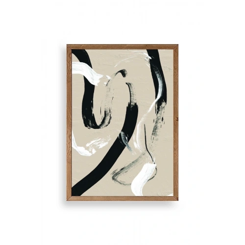 Soyut Ahşap Çerçeveli Tablo 30 x 42