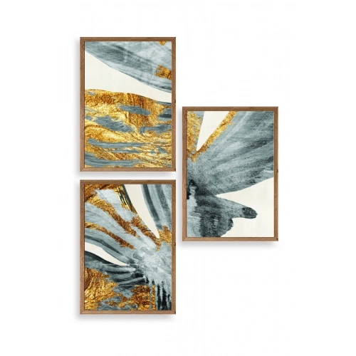 Soyut Ahşap Çerçeveli Tablo 50 x 70