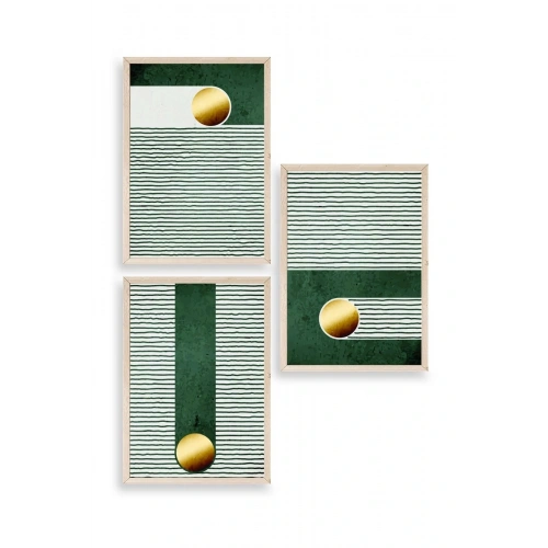 Soyut Ahşap Çerçeveli Tablo 50 x 70