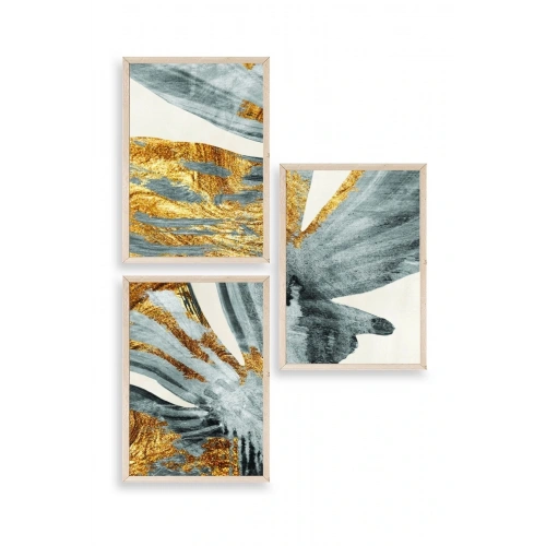 Soyut Ahşap Çerçeveli Tablo 50 x 70