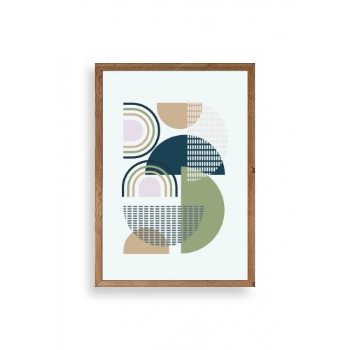 Soyut Ahşap Çerçeveli Tablo 50 x 70