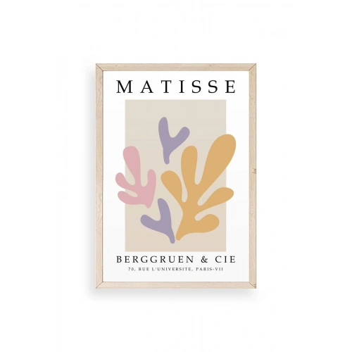 Soyut Ahşap Çerçeveli Tablo 50 x 70