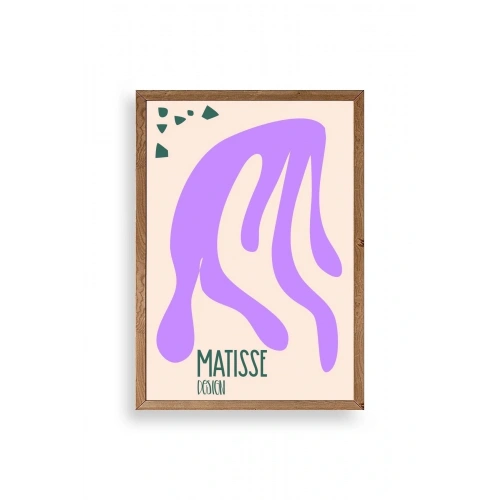 Soyut Ahşap Çerçeveli Tablo 50 x 70