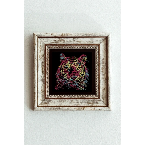 Soyut Çalışma Çerçeveli Taş Tablo , Çerçeveli Taş Duvar Dekoru-enkcrcvtbl-00104 20 cm