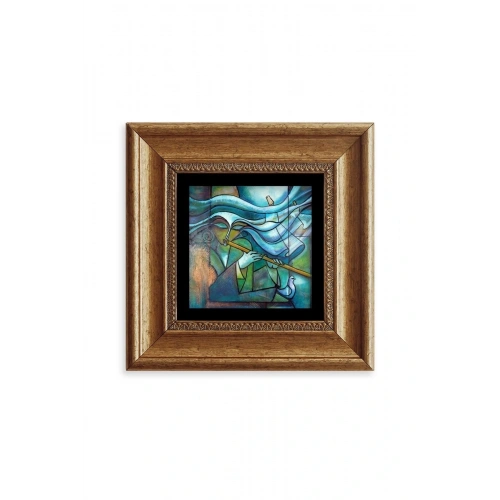 Soyut Çerçeveli Taş Tablo 20 cm