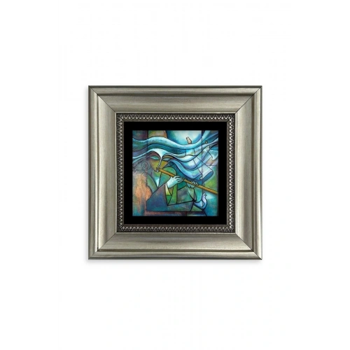 Soyut Çerçeveli Taş Tablo 20 cm