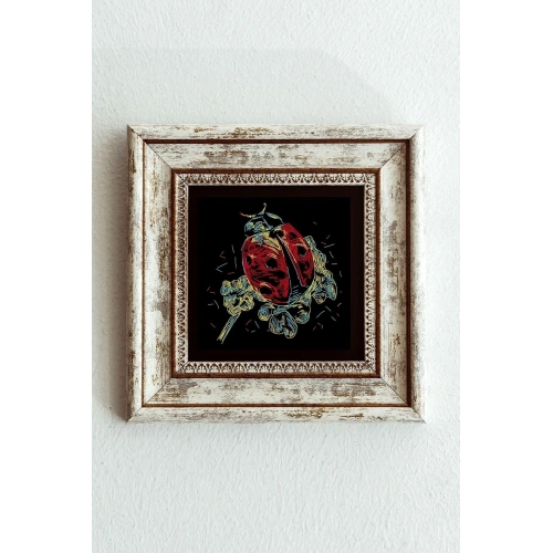 Soyut Desen Çerçeveli Taş Tablo , Çerçeveli Taş Duvar Dekoru-enkcrcvtbl-00101 20 cm