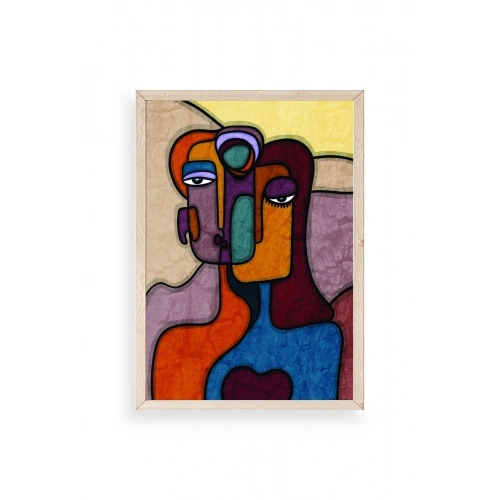 Soyut Kadın Ahşap Çerçeveli Tablo 17 x 23